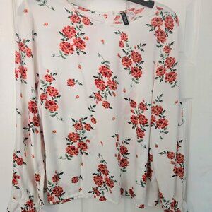 Floral L/S blouse top by H&M Divided Size 12‎